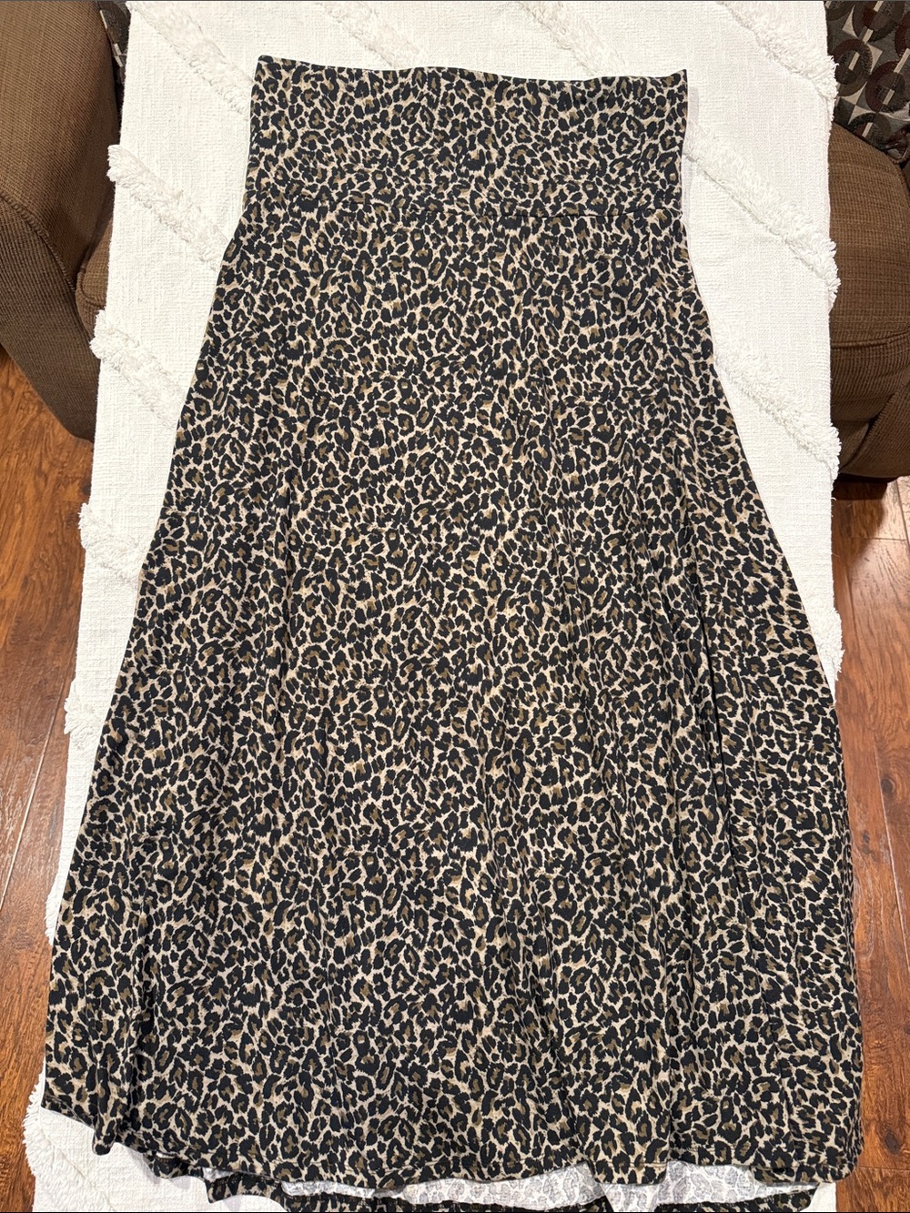 LuLaRoe Leopard Print Midi Skirt - Black & Tan